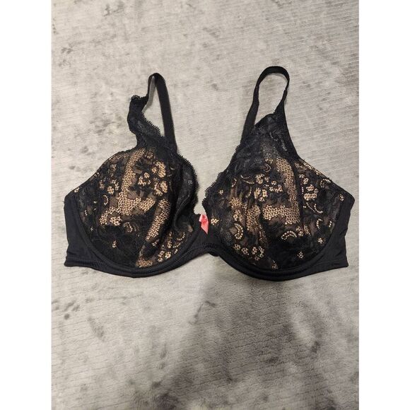 Adore Me Underwire Lace black Plunge Bra Size 36DD - Picture 1 of 3
